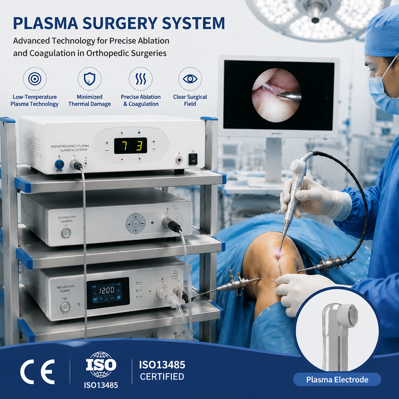 Low-Temperature Minimally Invasive Arthroscopic Plasma Surgery System with 40-70 ℃ Working Temperature for RF Plasma Surgical Electrode